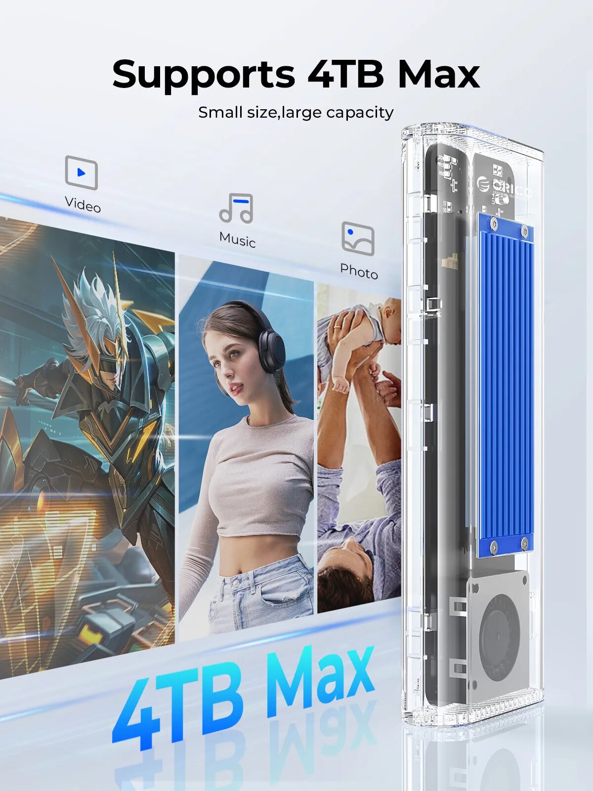 ORICO 40Gbps USB4 M.2 SSD Case - Thunderbolt 4 External Ssd 4Tb 评论和价格