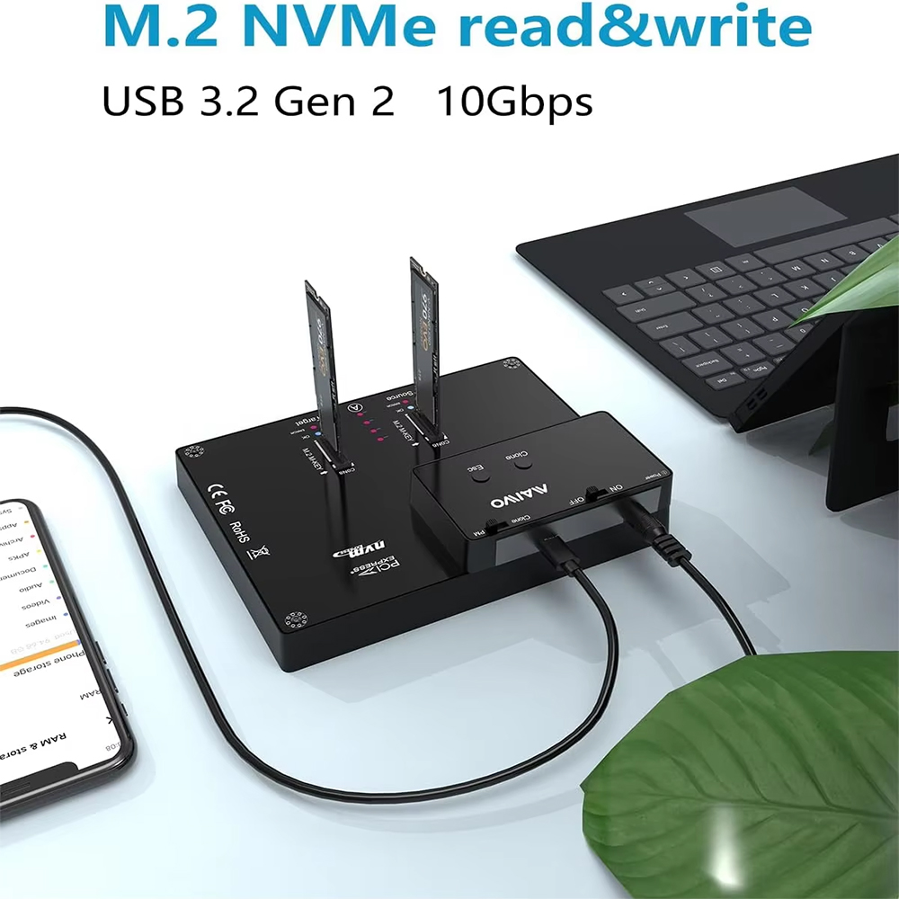 MAIWO 2 Bay M2 NVMe Docking St - 8Tb M2 Nvme Ssd 评论和价格
