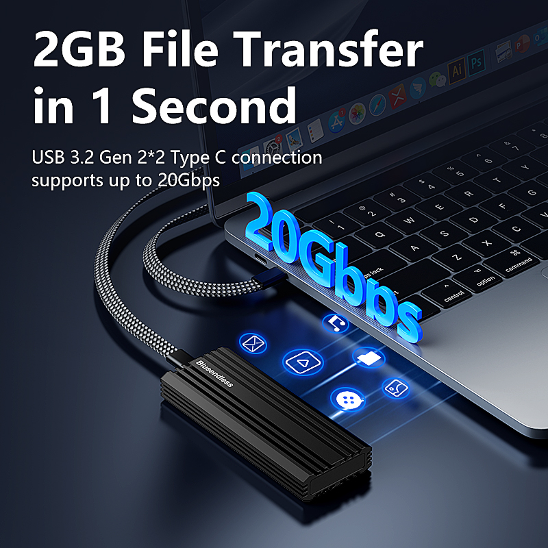 BLUEENDLESS 20Gbps M.2 PCIE NV - 8Tb M2 Nvme Ssd 评论和价格