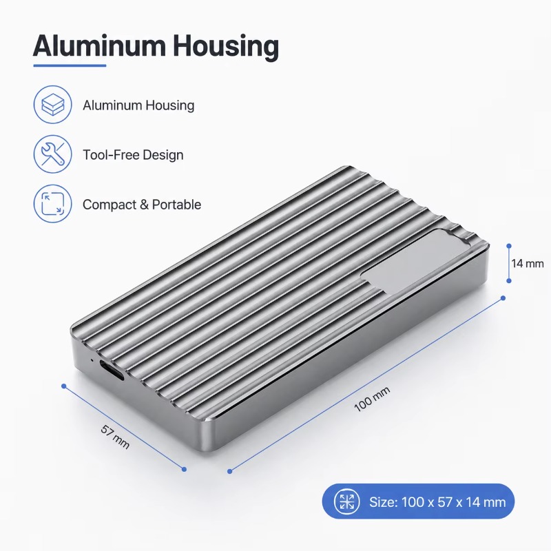 Aluminum M.2 NVMe SSD Enclosur - Usb4 40Gbps External Ssd 8Tb 评论和价格