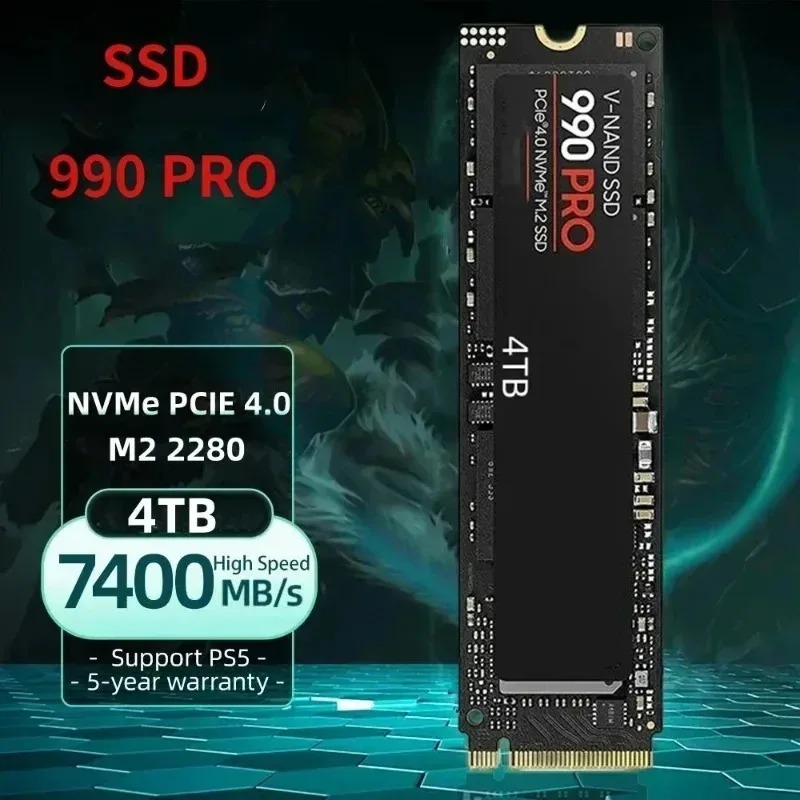 990 PRO Genuine SSD – 512GB/1T - Pcie 4.0 4Tb 2280 Ssd 7450Mbps 评论和价格